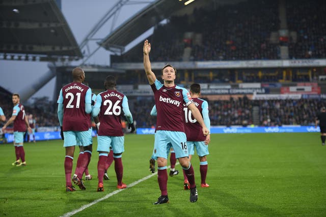 &#13;
Noble opened the scoring for the Hammers (AFP/Getty Images)&#13;