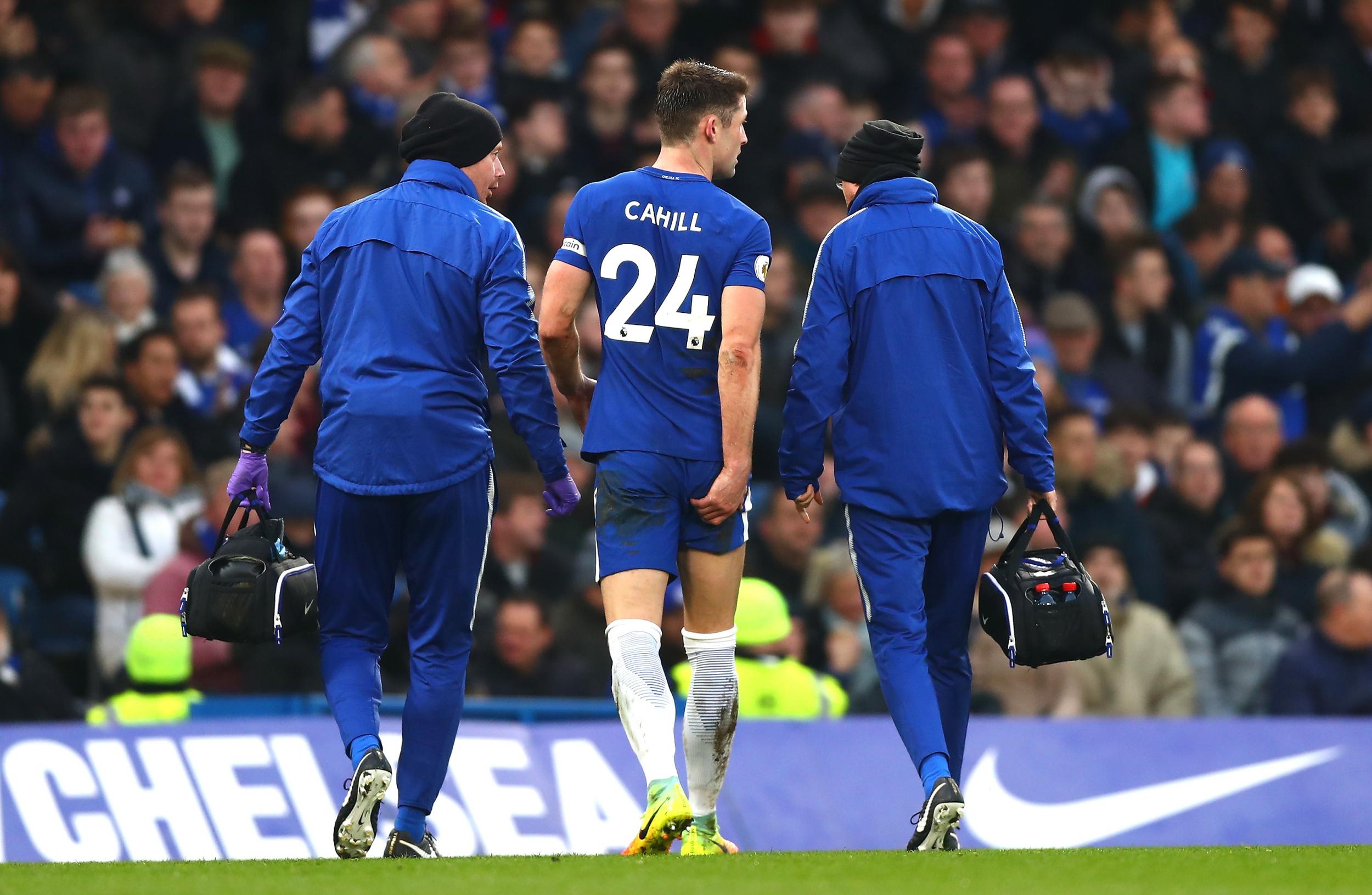 
Cahill left the field injured after half an hour 