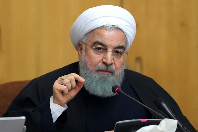 Hassan Rouhani, pictured December 2017 