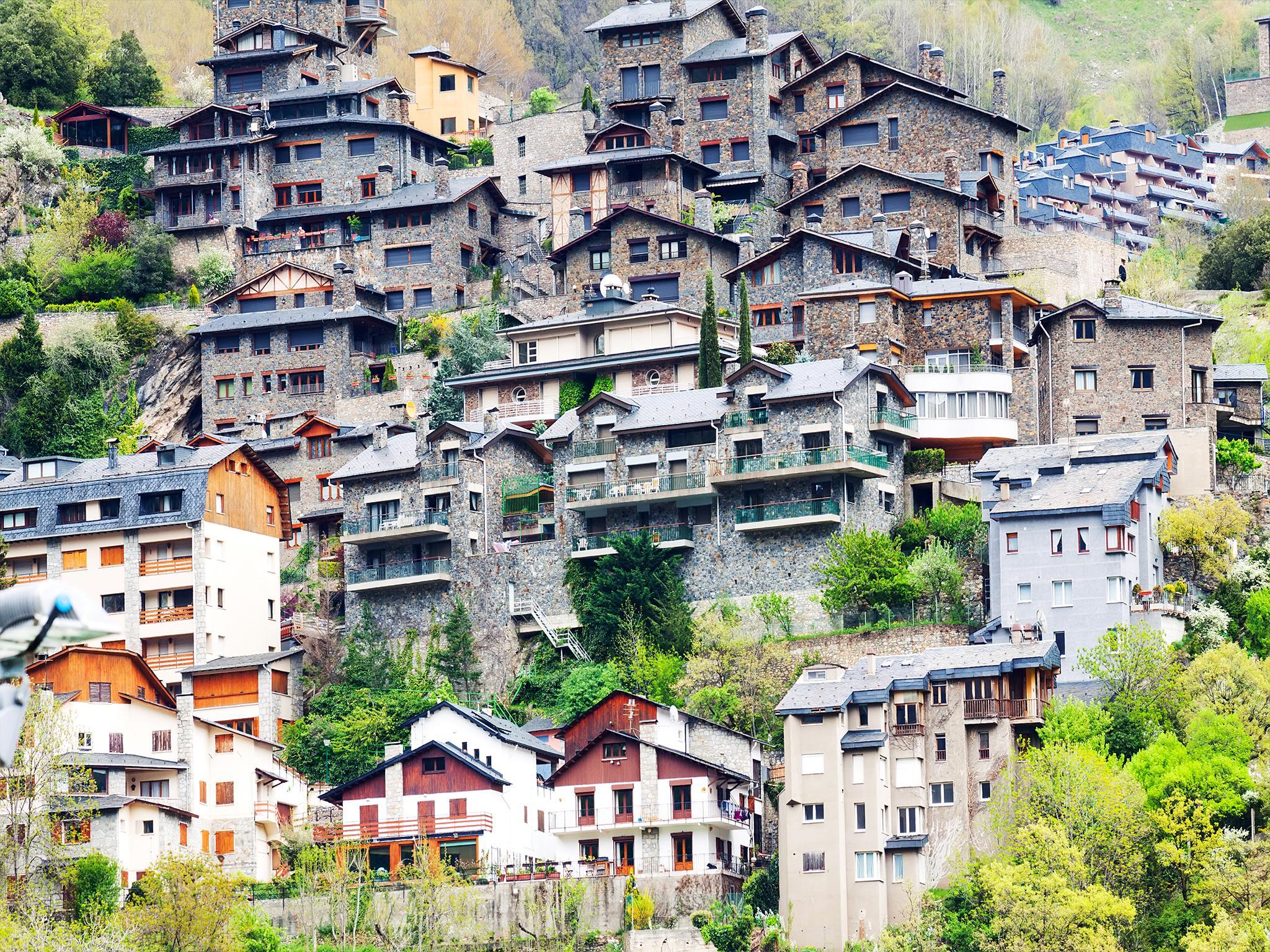 The capital is located in the Pyrenees mountains between France and Spain Shutterstock/Iakov Filimonov