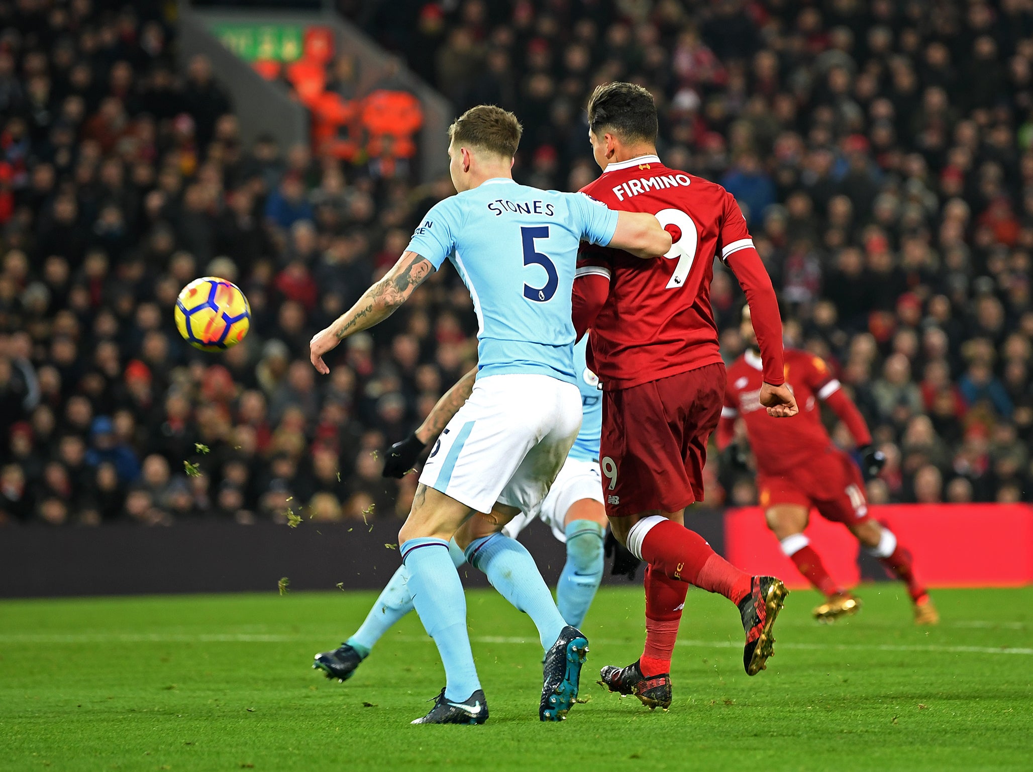 Stones had a poor game and struggled against Firmino