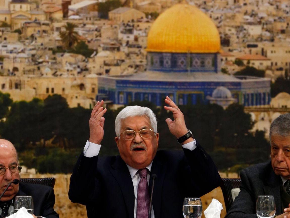 Mahmoud Abbas attacked Donald Trump during an address to the Palestinian Central Council on Sunday