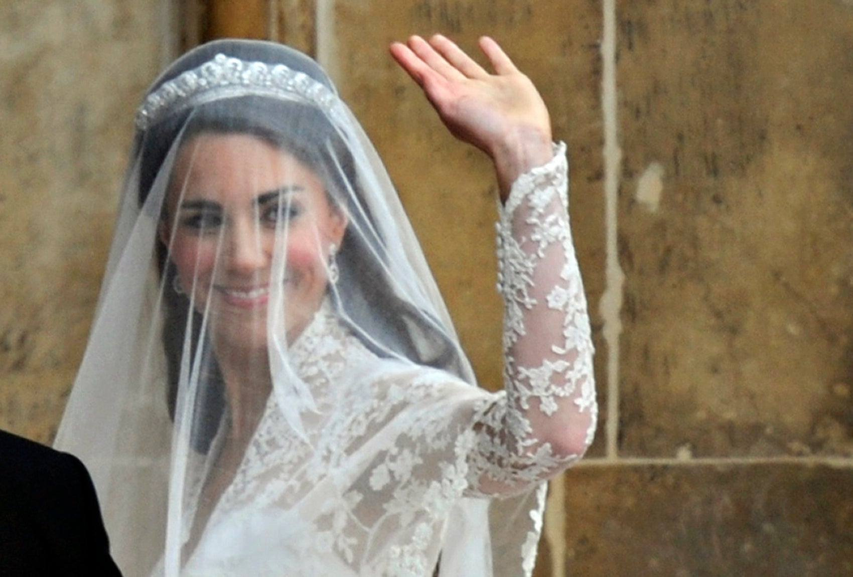 Kate wore her first tiara on her wedding day