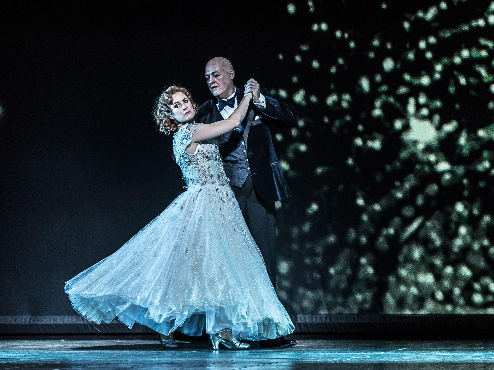 Malin Bystrom as Salome and John Daszak as Herod in 'Salome' at the Royal Opera House