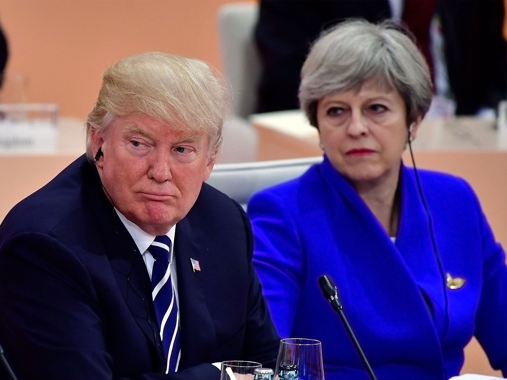 The report notes Mr Trump may be less pivotal to the future of the UK-US 'special relationship' than Ms May has suggested
