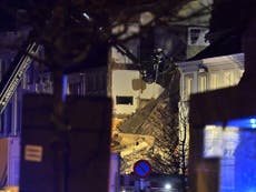 Residential building collapses in Antwerp after 'huge blast'