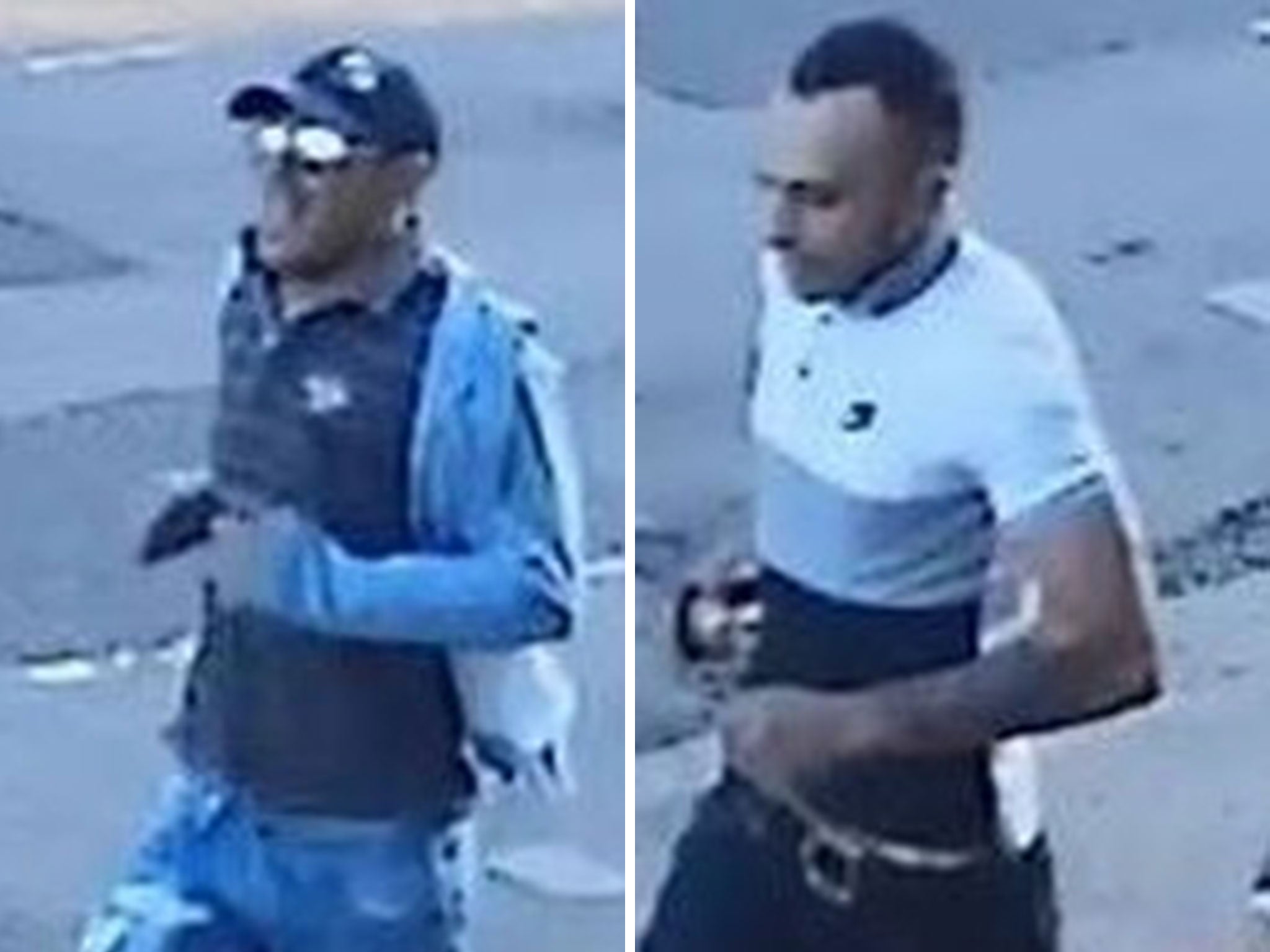 Images of two men police still want to trace in connection with the robbery of an 82-year-old man in East Ham