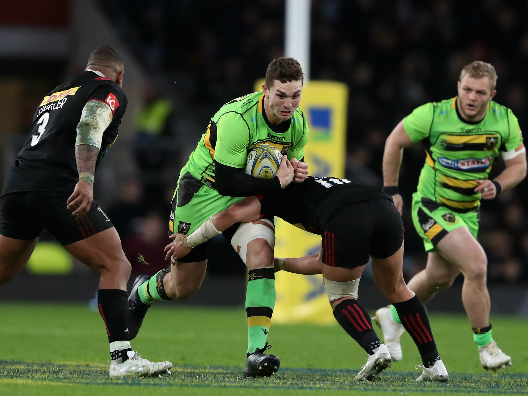 North suffered a knee injury in Northampton's defeat by Harlequins in December