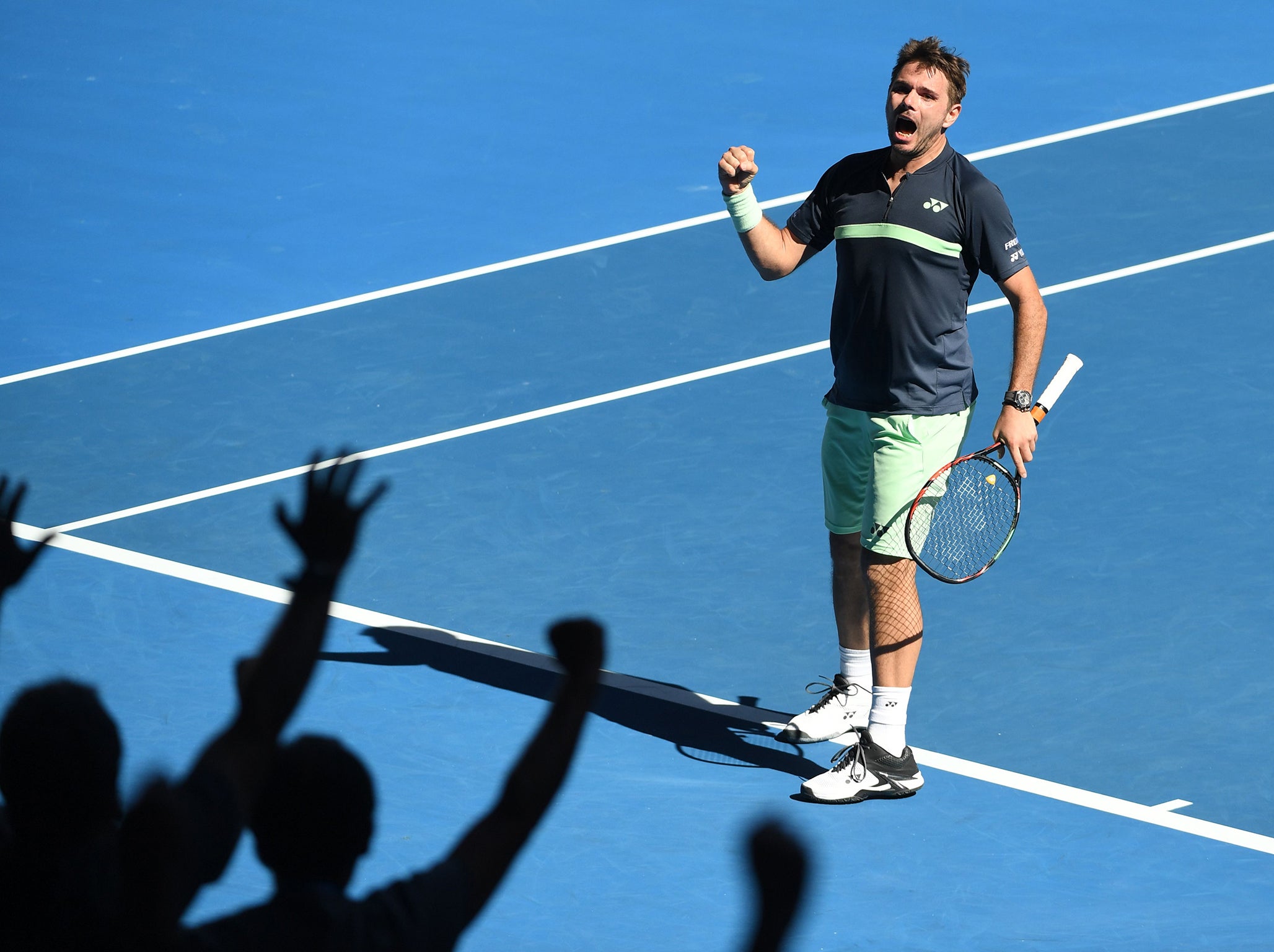 Wawrinka made a winning return