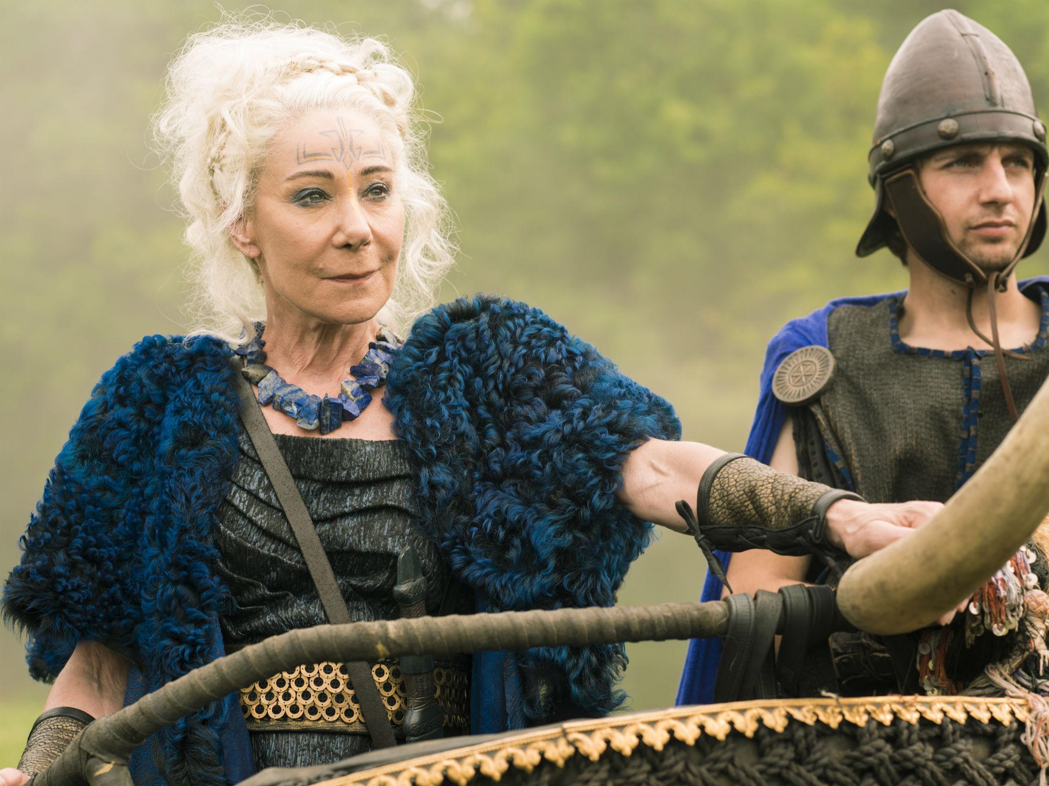 Zoe Wanamaker as Queen Antedia in ‘Britannia’ (Sky UK Ltd)