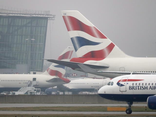 A number of BA flights were disrupted but no passengers were involved in the incident