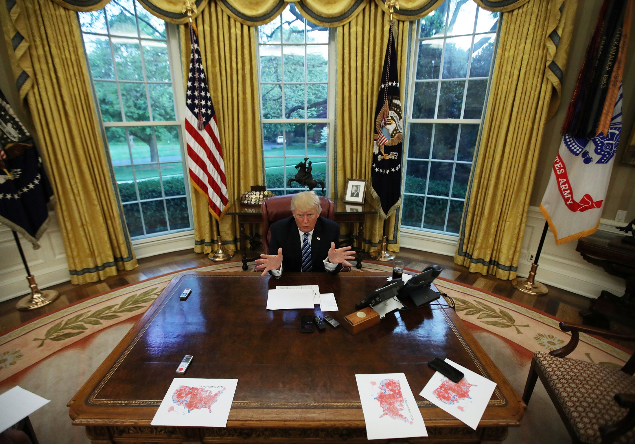 From his desk in the Oval Office the President has the power to wreak havoc or pursue peace in the region