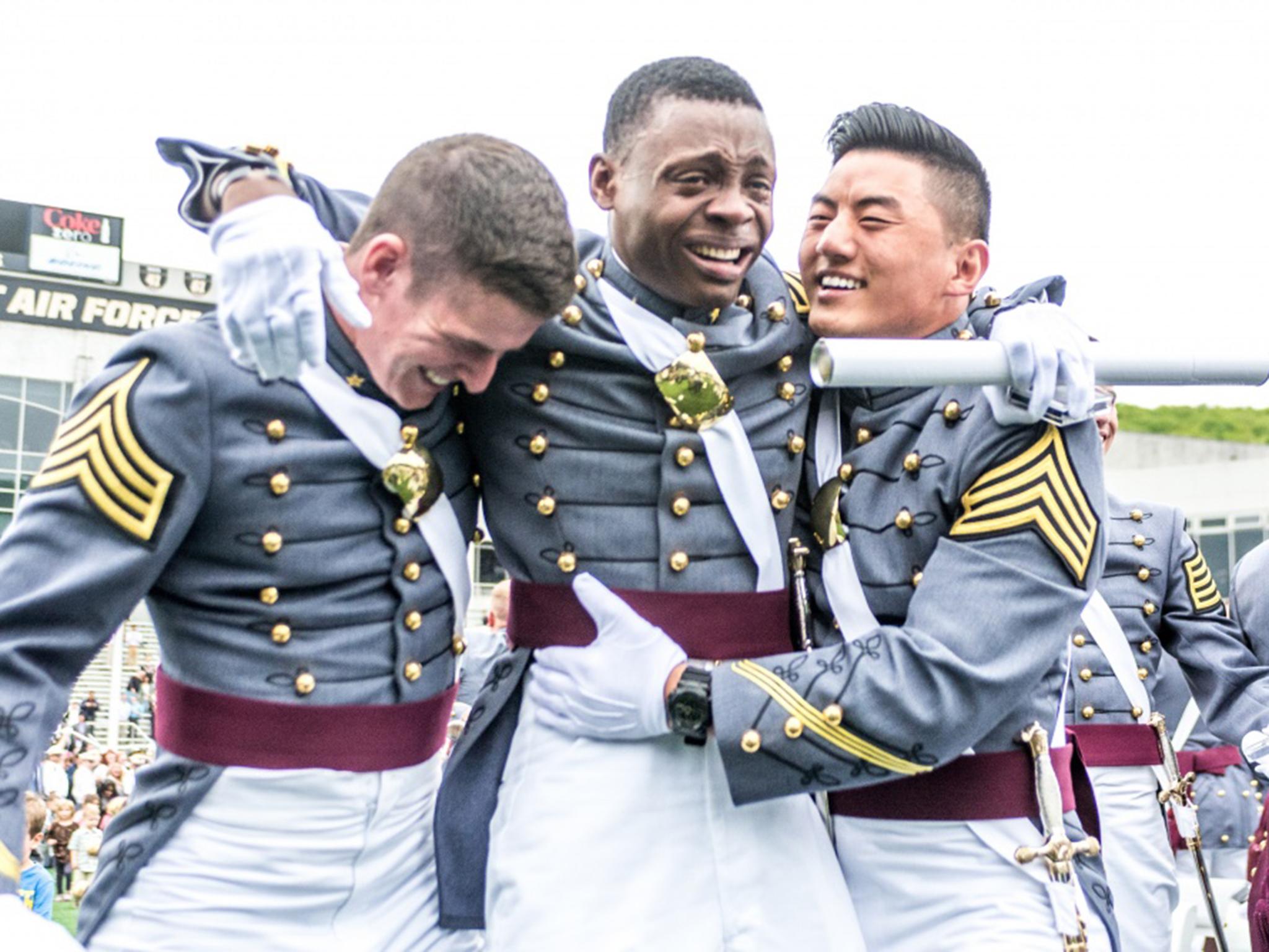 Newly commissioned 2nd Lt. Alix Schoelcher Idrache, became the Maryland Army National Guard’s first West Point graduate