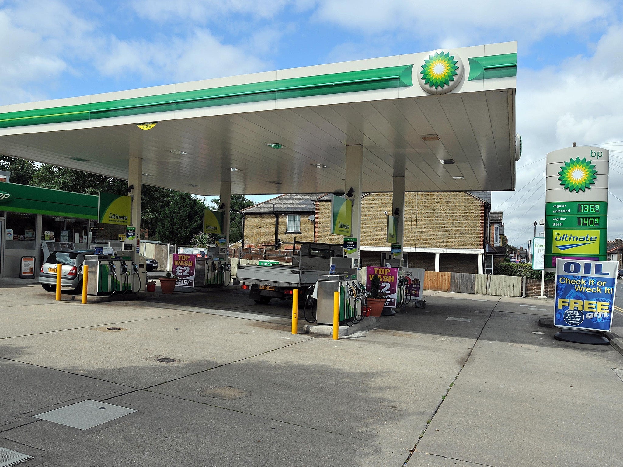 A view of the BP petrol station in Chelmsford where John Pordage was killed