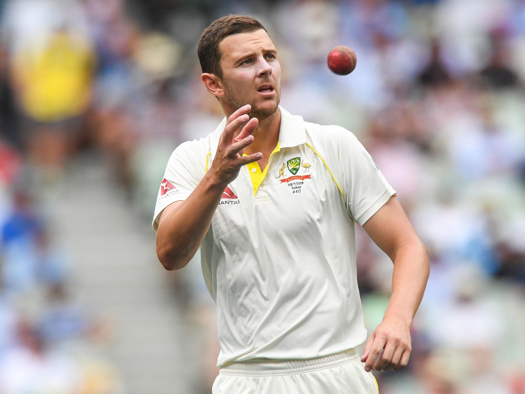 Hazlewood was rested from the series opener in Melbourne but has been laid low with a virus