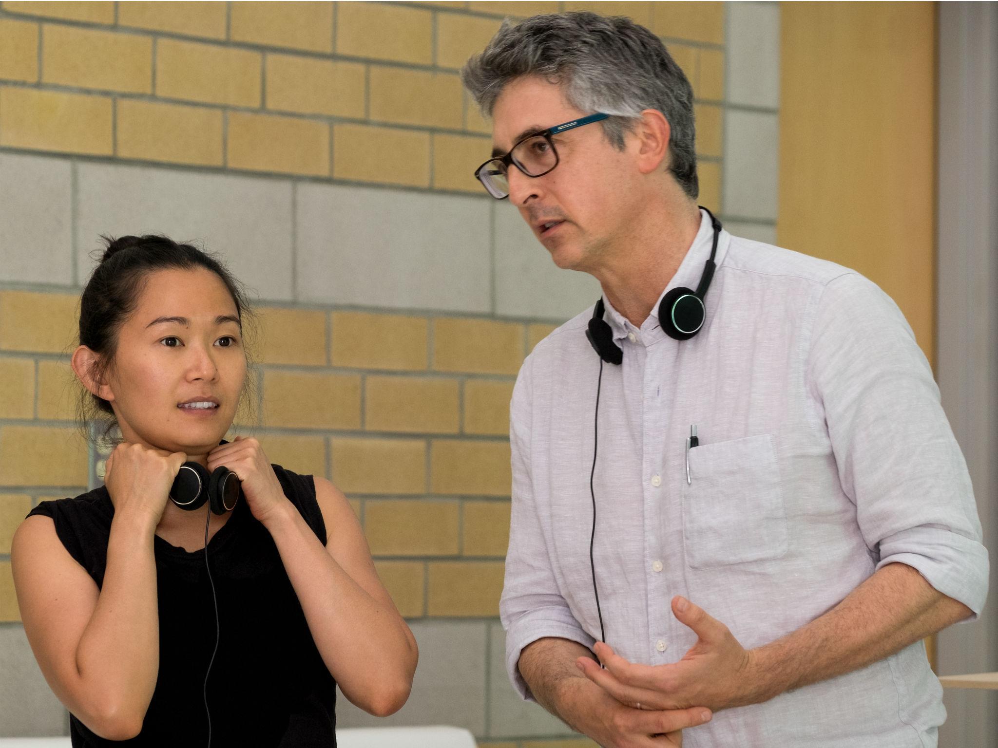 Hong Chau and director Alexander Payne on the set of ‘Downsizing’. ‘I’ve seen all of his previous films,’ she gushes. ‘I’m a huge fan of his’