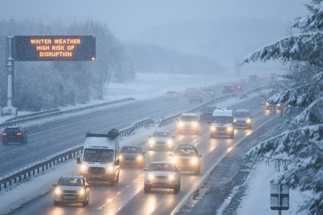 The snow comes after parts of the country suffered a deluge during January