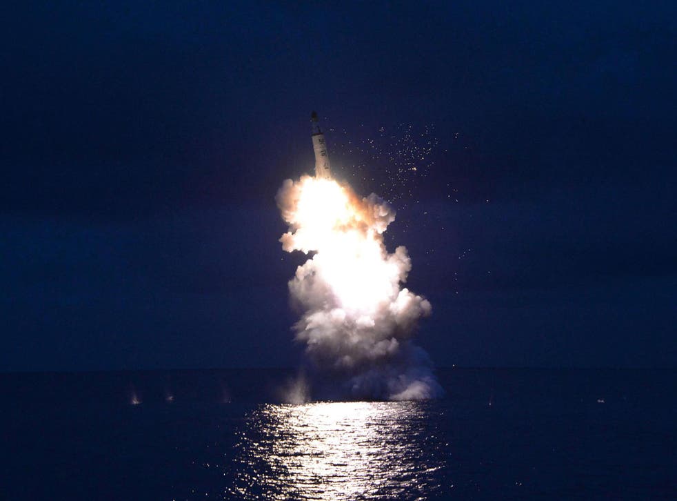 North Korea test fires a strategic submarine-launched ballistic missile