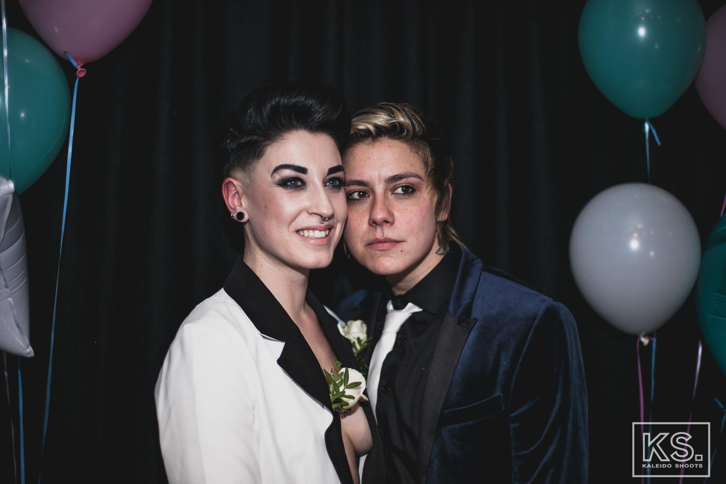 Vicki Cook with her partner Jules Haydon Guaitamacchi at Queer Prom