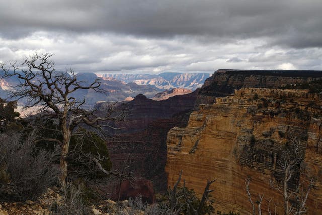 A general view of the South Rim of the Grand Canyon in Grand Canyon National Park, Arizona