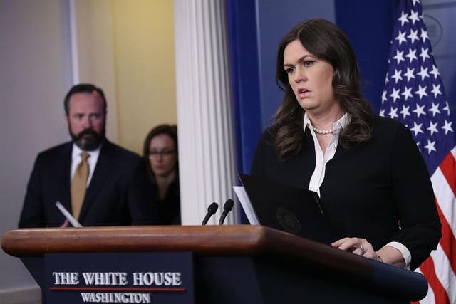 White House Press Secretary Sarah Sanders