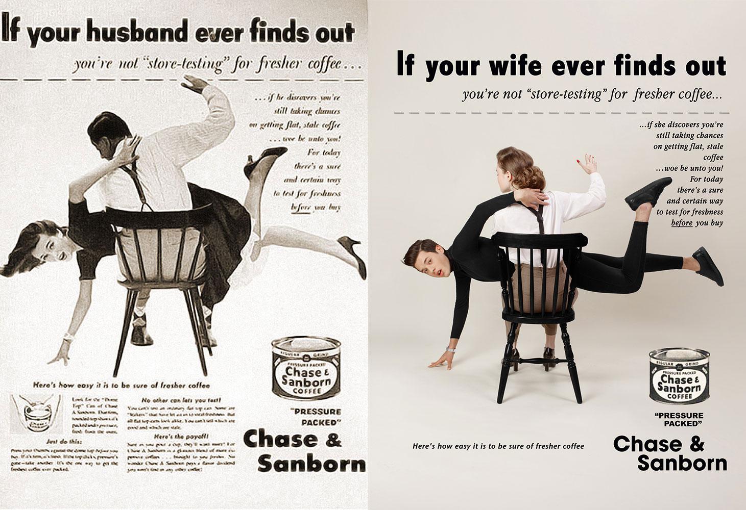 A photographer flipped gender roles in vintage ad ...