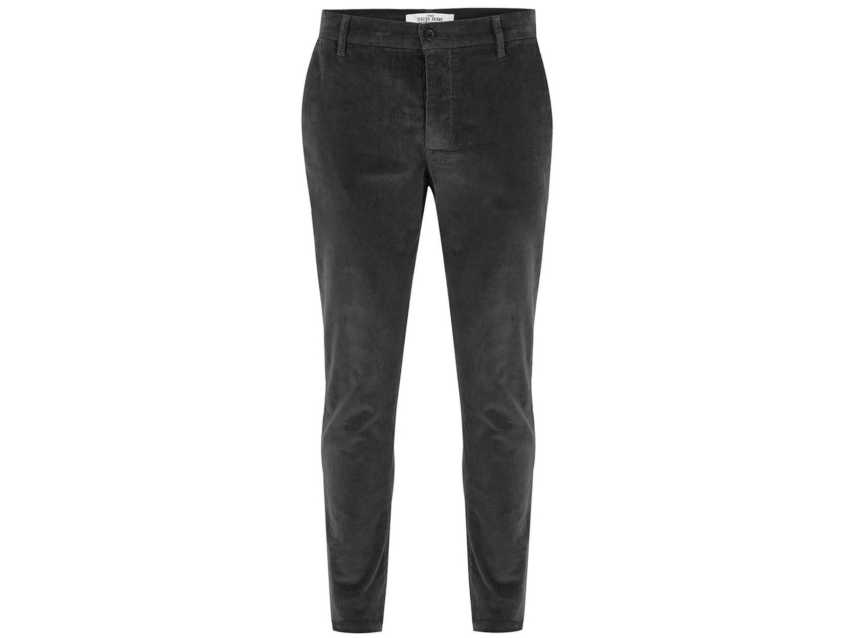 Charcoal Grey Skinny Corduroy Trousers, £35, Topman