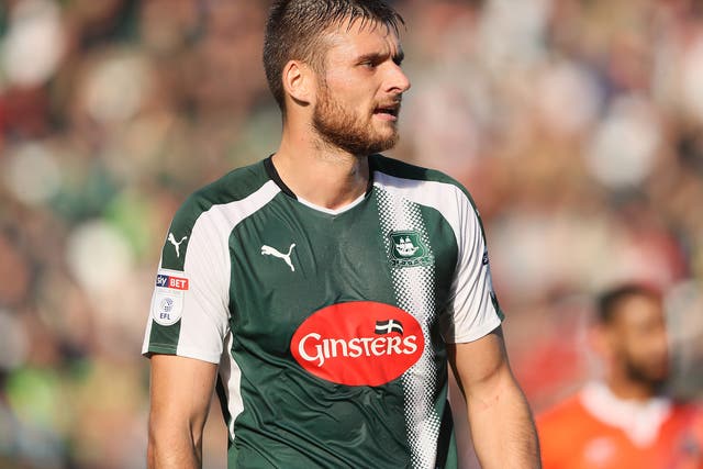 Ryan Edwards in action for Plymouth earlier this season