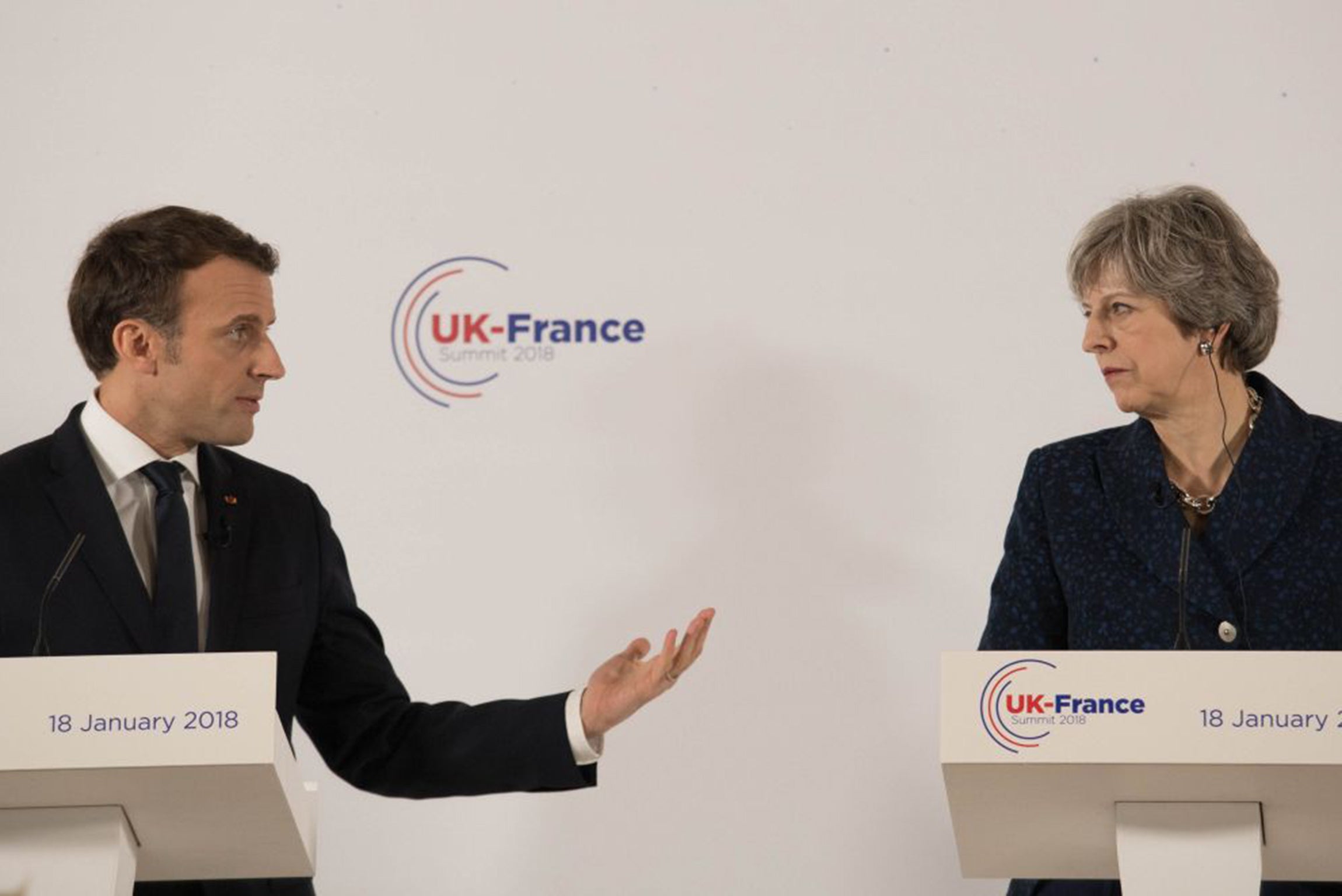 &#13;
The comments came after Theresa May and Emmanuel Macron attended a UK-France summit &#13;