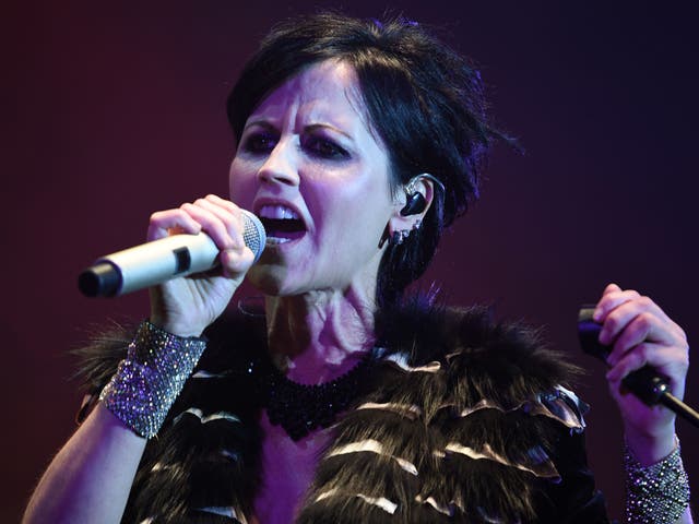 Dolores O'Riordan performing with The Cranberries at the Cognac Blues Passion festival in 2016