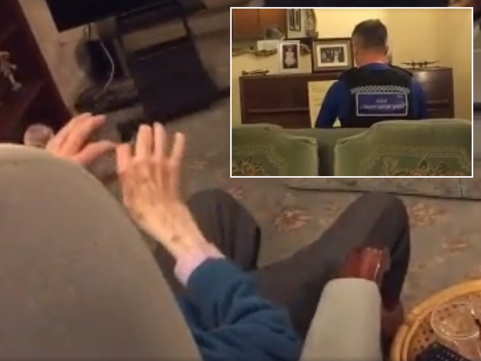 Officer plays piano for ninety-three year old during a theft revisit