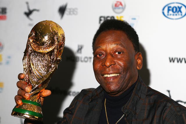 Pele is widely regarded as the football's first superstar
