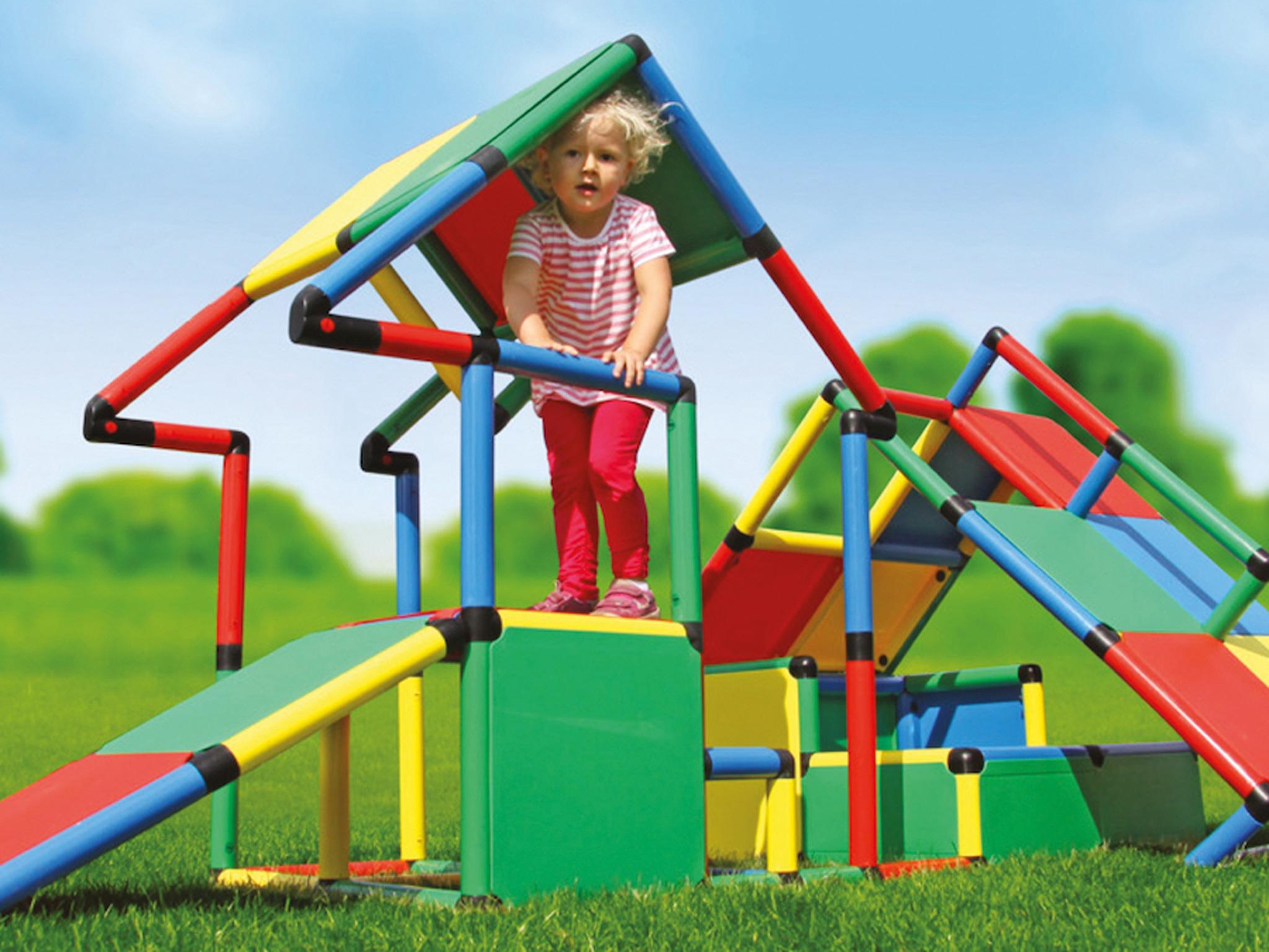 plastic climbing frame with slide