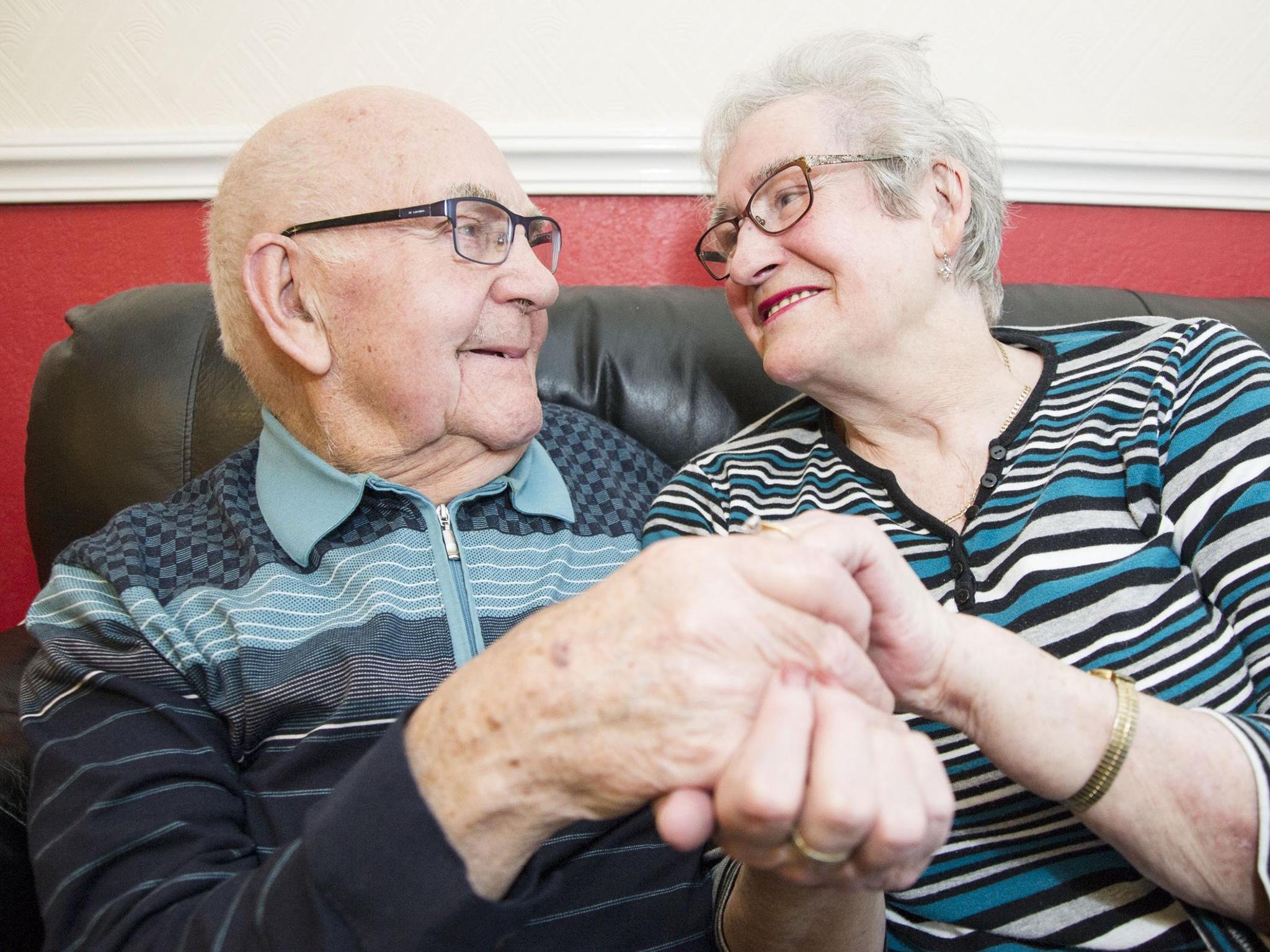 Joan Grant, 81, wed Ted Wright, 90 tied the knot at Swindon Register Office