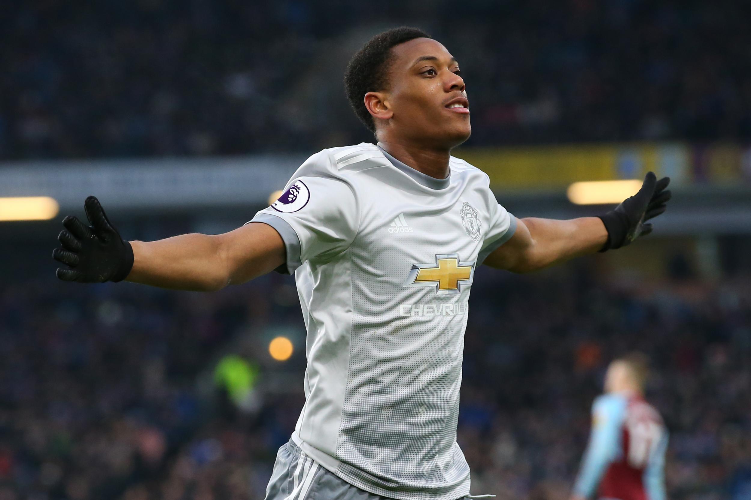 Anthony Martial scored the only goal of the game at Turf Moor