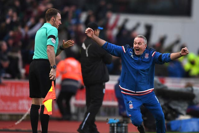 Paul Lambert celebrates his side's first goal against Huddersfield