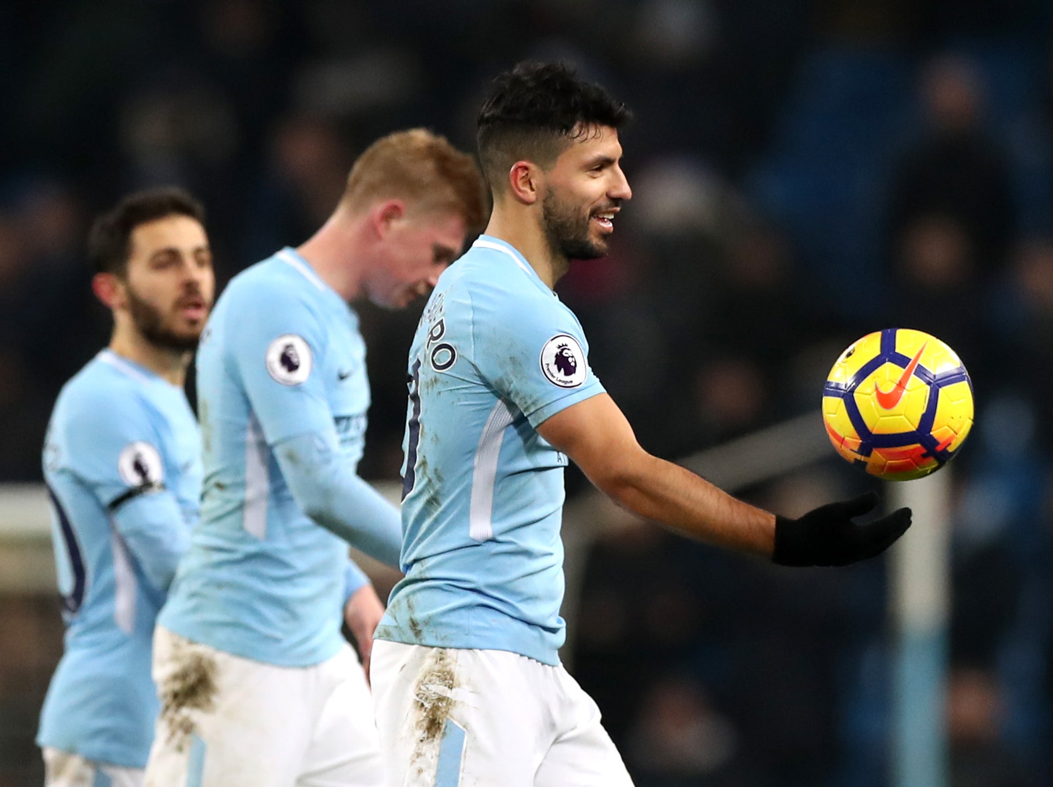 Sergio Aguero hits a perfect hat-trick as Manchester City end Newcastle&apos;s acrimonious week on a sour note