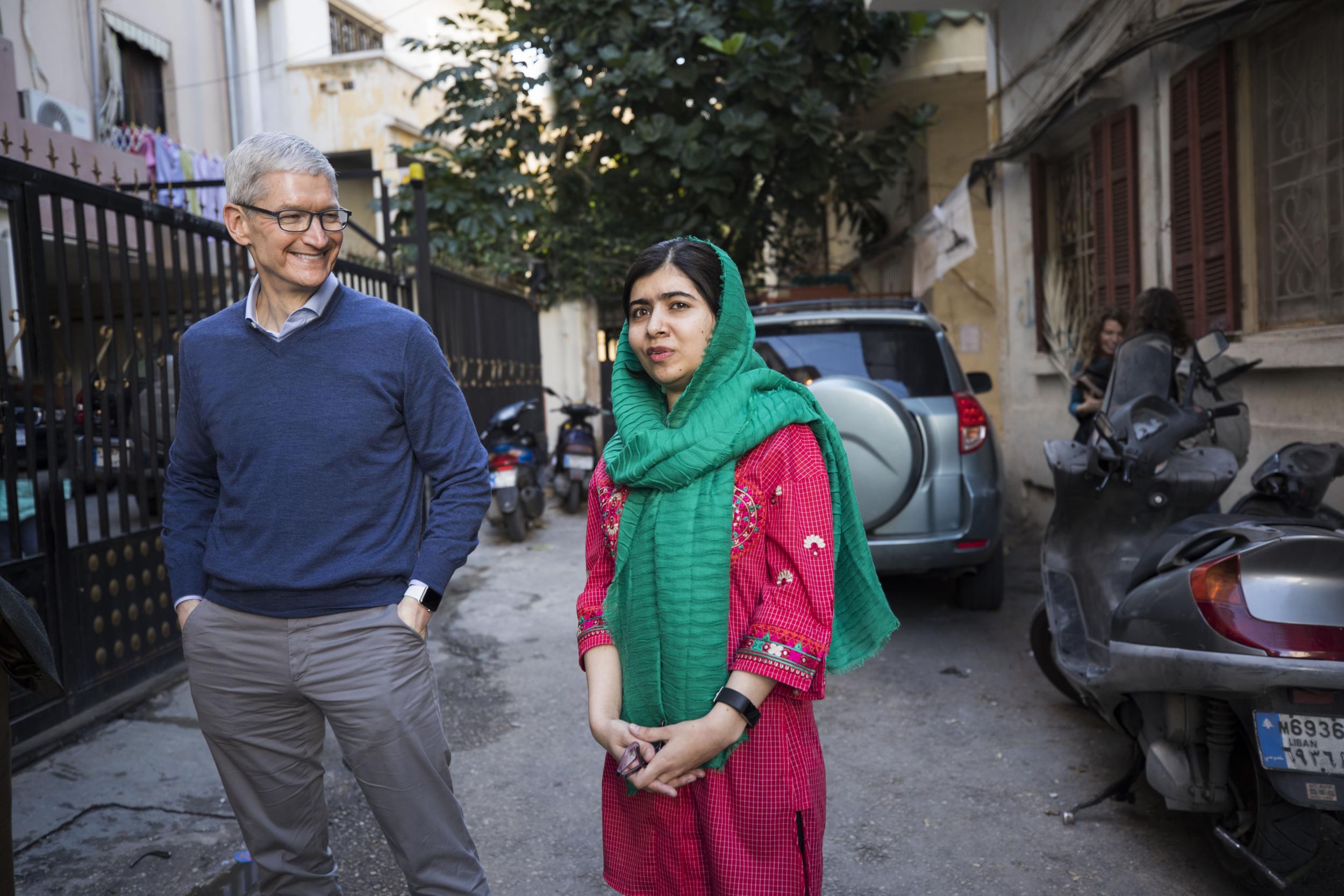 The pair met at Oxford, where Malala is studying; four months later, the partnership between Apple and the Malala Fund has been formalised