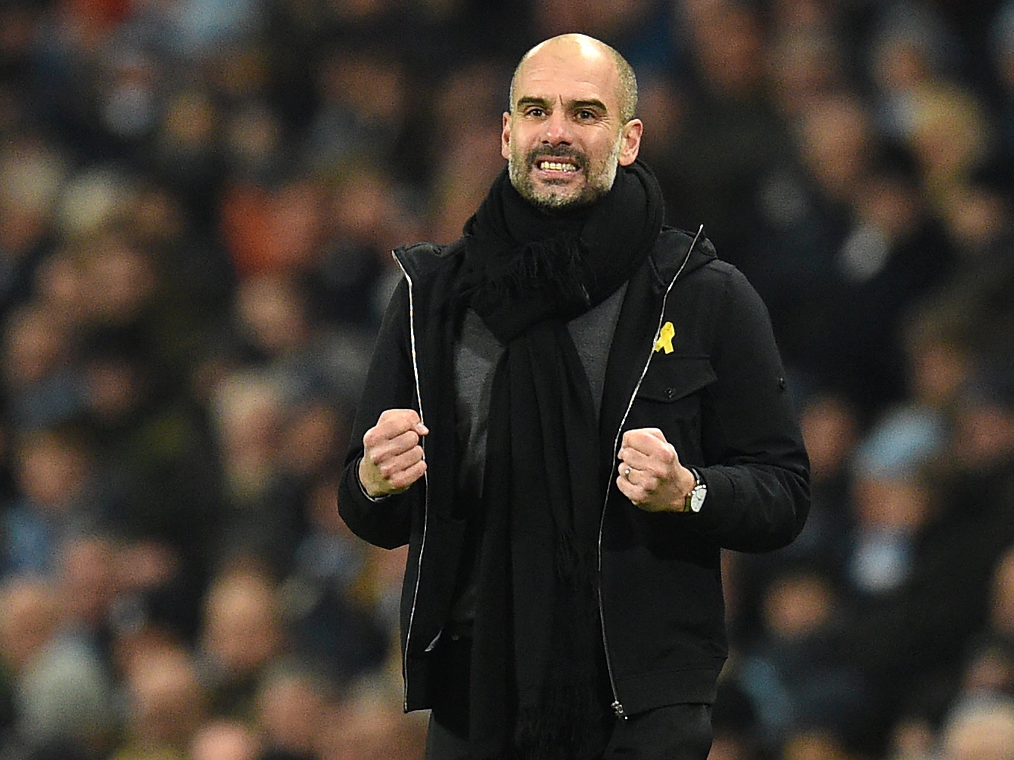 Pep Guardiola sets Manchester City target of winning 10 games to claim the Premier League title