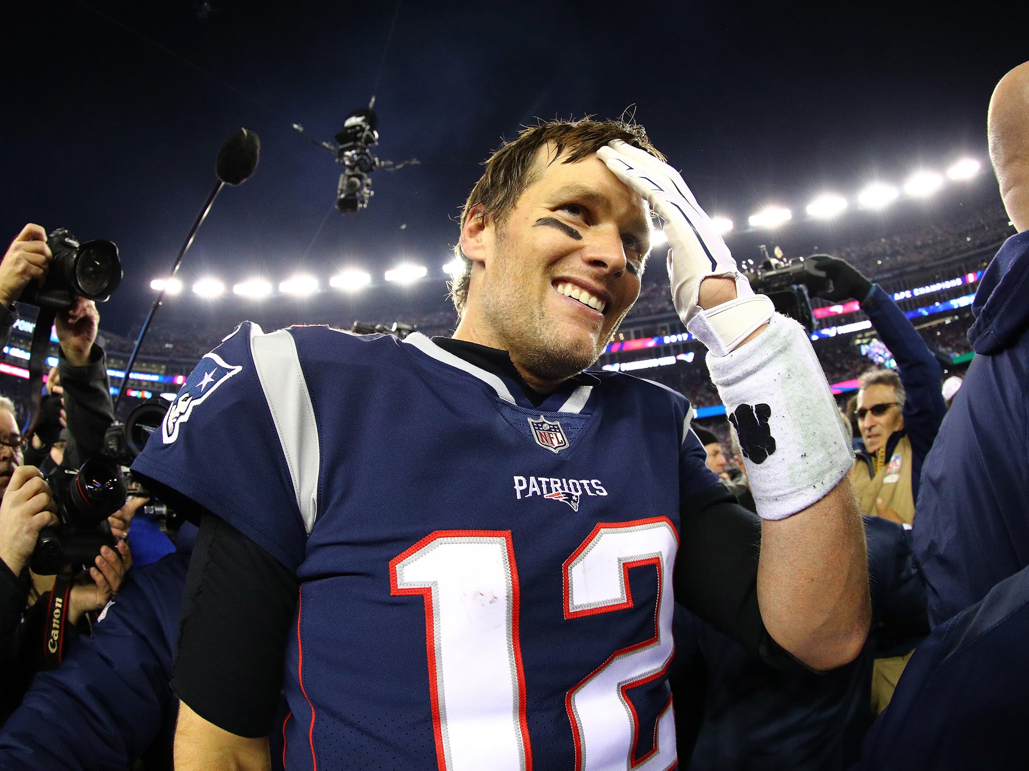 Tom Brady led the New England Patriots into a third Super Bowl in four years