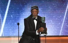 Morgan Freeman called out a guest for talking during his SAG speech