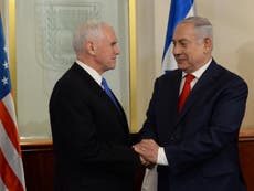 Mike Pence says it is ‘an honour to be in Israel’s capital, Jerusalem’