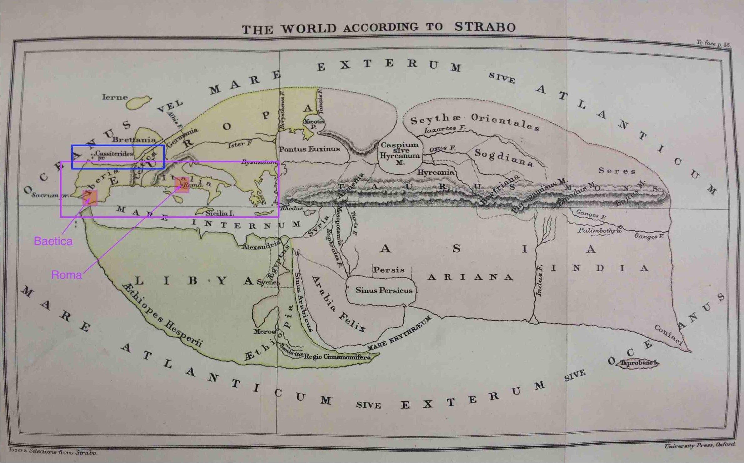 &#13;
Strabo's map of the Mediterranean, the 'perfect climate for a great civilisation'&#13;