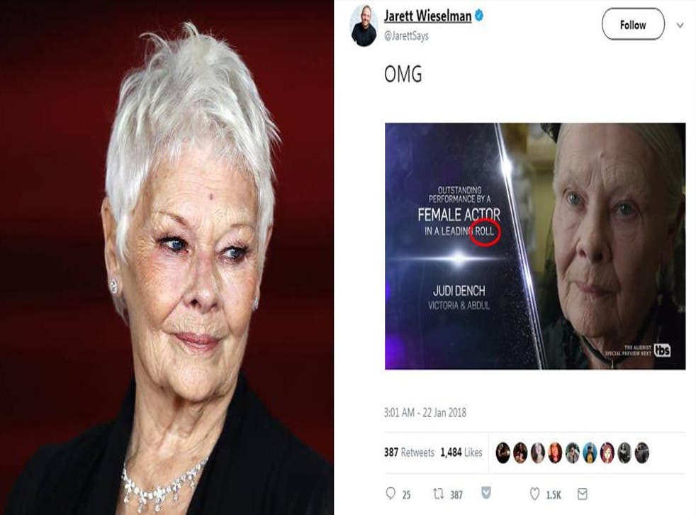 an awards typo has started a judi dench meme indy100 indy100