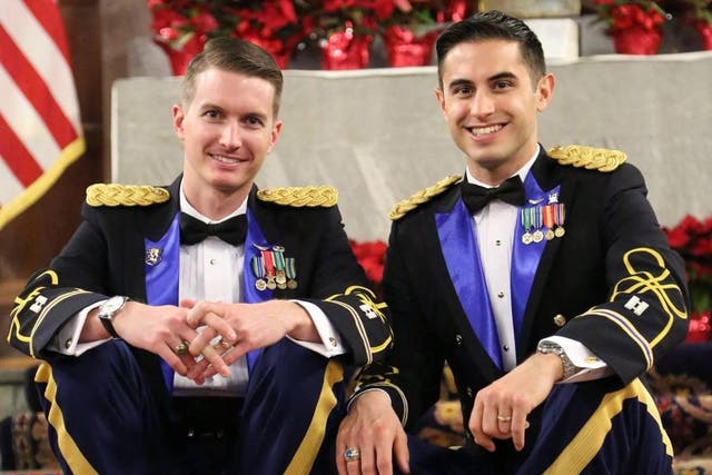 Daniel Hall and Vincent Franchino made history by becoming the first active-duty same-sex couple to marry at West Point