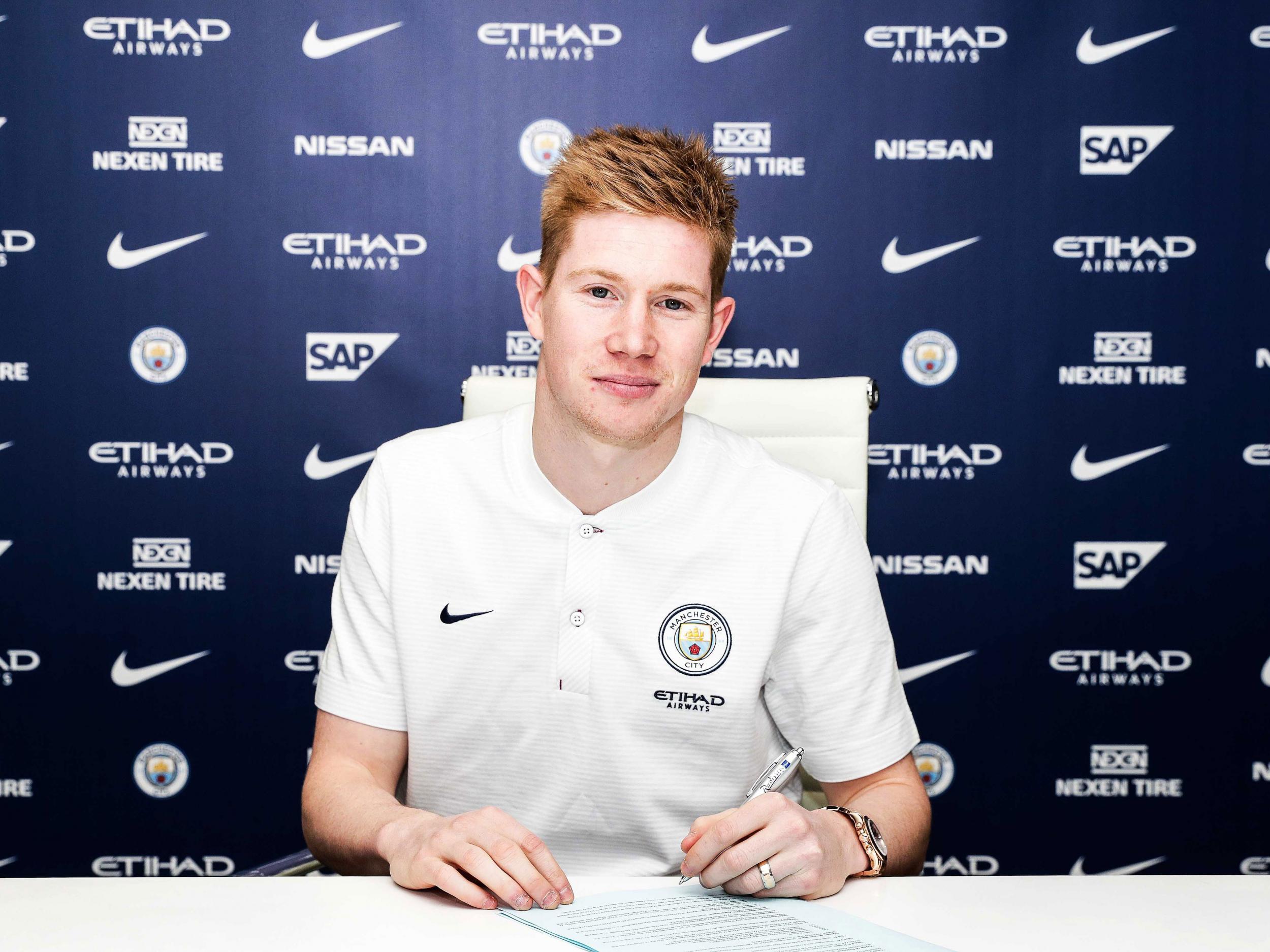 Kevin De Bruyne has signed a new five-year contract with Manchester City