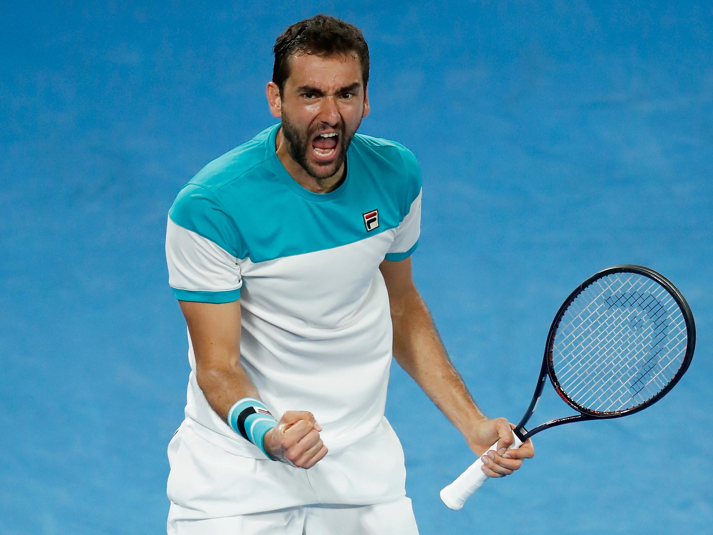 Marin Cilic beat Rafa Nadal to take the other semi-final place against Edmund