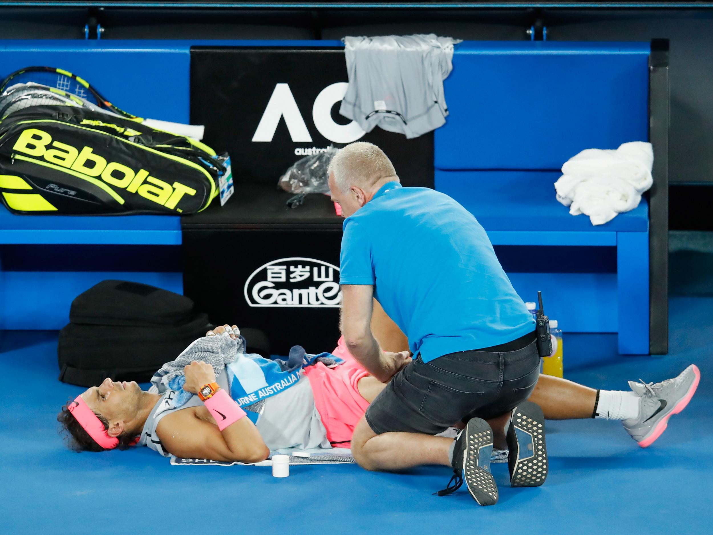 Rafael Nadal was forced to withdraw with injury (Getty)