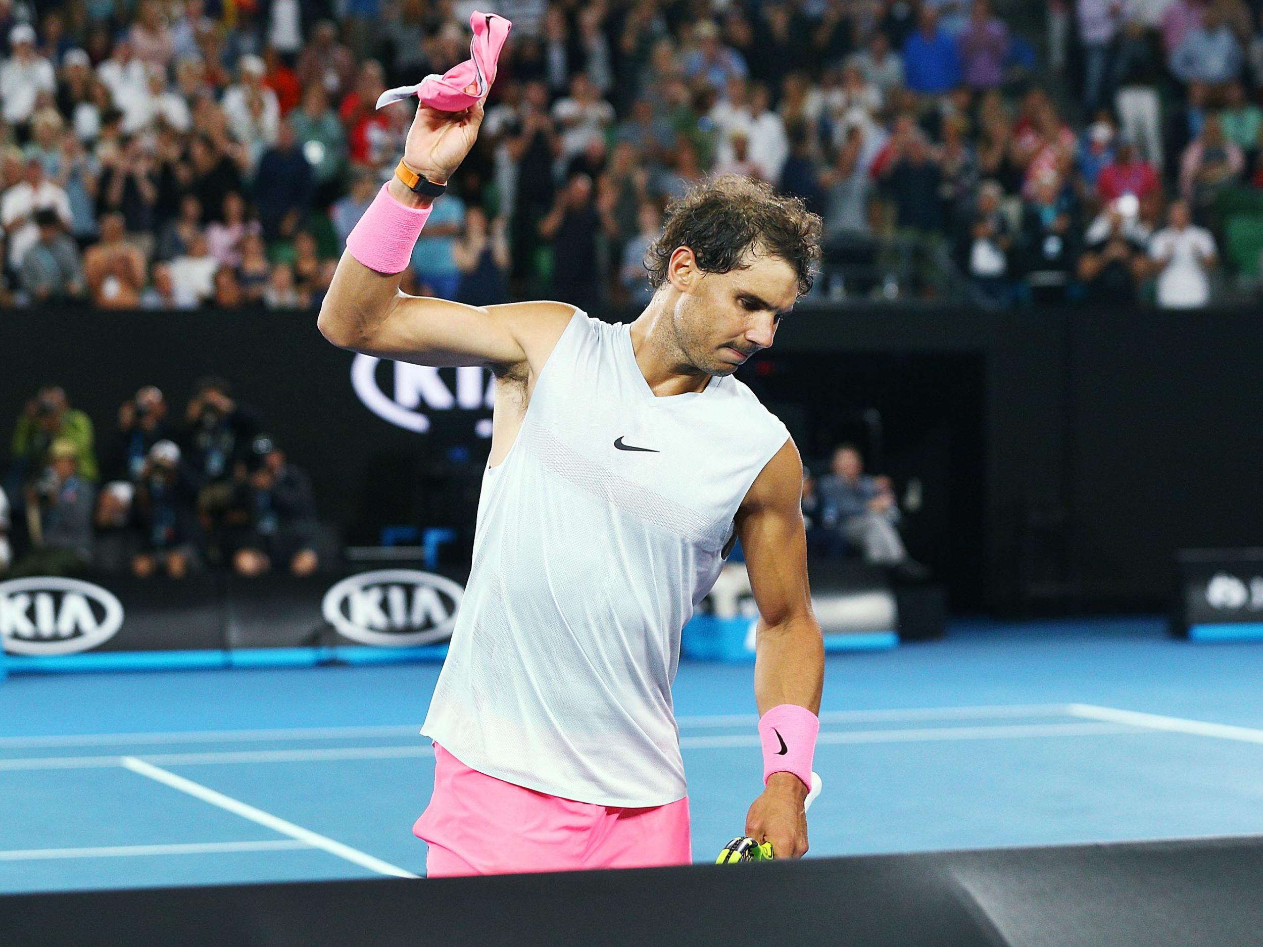 Nadal cut a frustrated figure