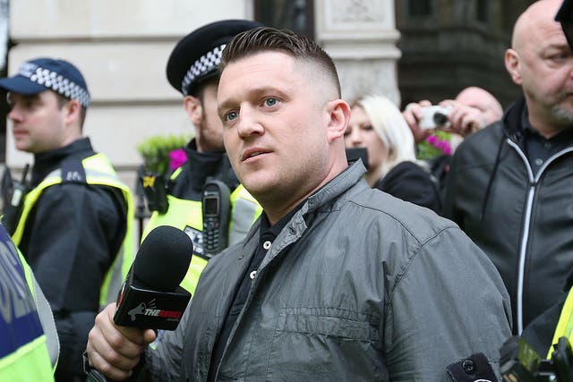 Former spokesman and leader of the English Defence League Tommy Robinson